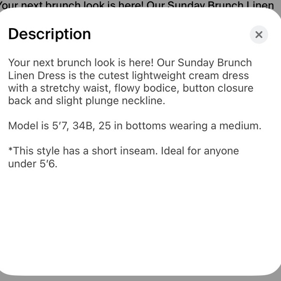 ShopIvoryBuck Sunday Brunch Linen Mini Dress Size L in Cream - NWT✨ - Picture 7 of 9